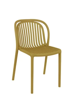 Chaise d'extérieur jaune 78x51x57 cm Dubai - FLEXMOB