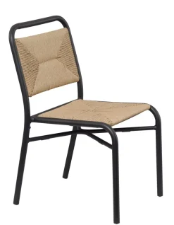 FLEXMOB Chaise d'extérieur noir 84,5x50x60 cm Fernand Outlet