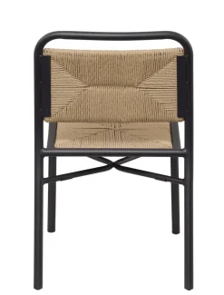 FLEXMOB Chaise d'extérieur noir 84,5x50x60 cm Fernand Outlet