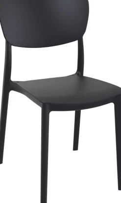 Chaise d''extérieur noir 82x45x53 cm Monna - FLEXMOB Hot
