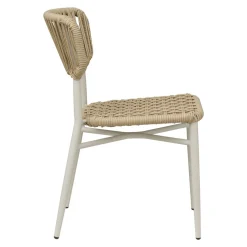 Chaise d'extérieur sable 77x47x55 cm Marbella - FLEXMOB Outlet
