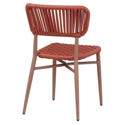 Chaise d'extérieur terracotta 77x47x55 cm Marbella - FLEXMOB Online