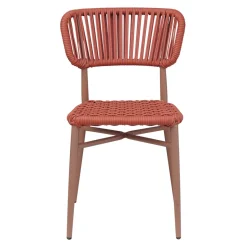 Chaise d'extérieur terracotta 77x47x55 cm Marbella - FLEXMOB Online