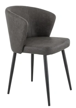 Chaise d'intérieur gris anthracite 81x56x60 cm Mikka - FLEXMOB Online