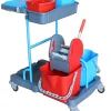 THOMAS Chariot de ménage avec presse 2 seaux gris 22 L Hot