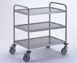 Chariot de service inox 3 niveaux 109,5x69,5x96 cm 150 kg - TOURNUS Clearance