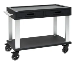 ZEPE Chariot de service noir bois Tactus Best