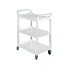 RUBBERMAID Chariot de service plastique blanc 3 niveaux 85,4x47,3x95 cm 90 kg Discount