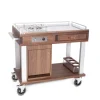 ZEPE Chariot à flamber marron bois Outlet