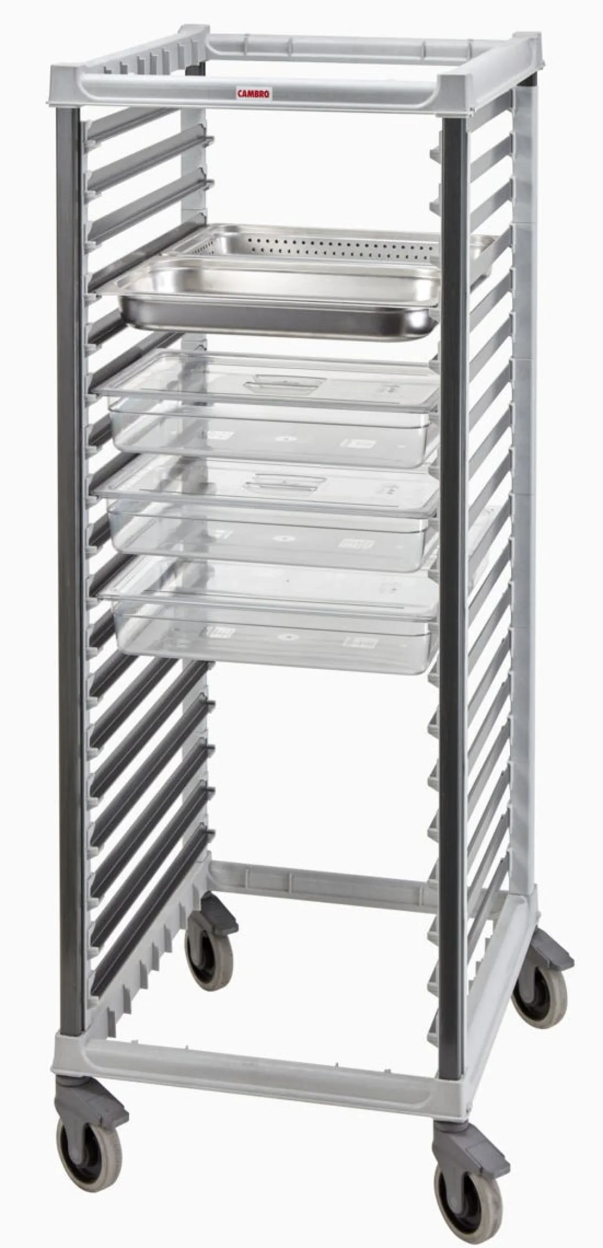 Chariot plastique sens longueur GN 2/1 18 niveaux Camshelving - CAMBRO Sale