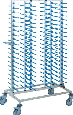Chariot porte-assiettes garnies inox 120 assiettes maximum - TOURNUS New