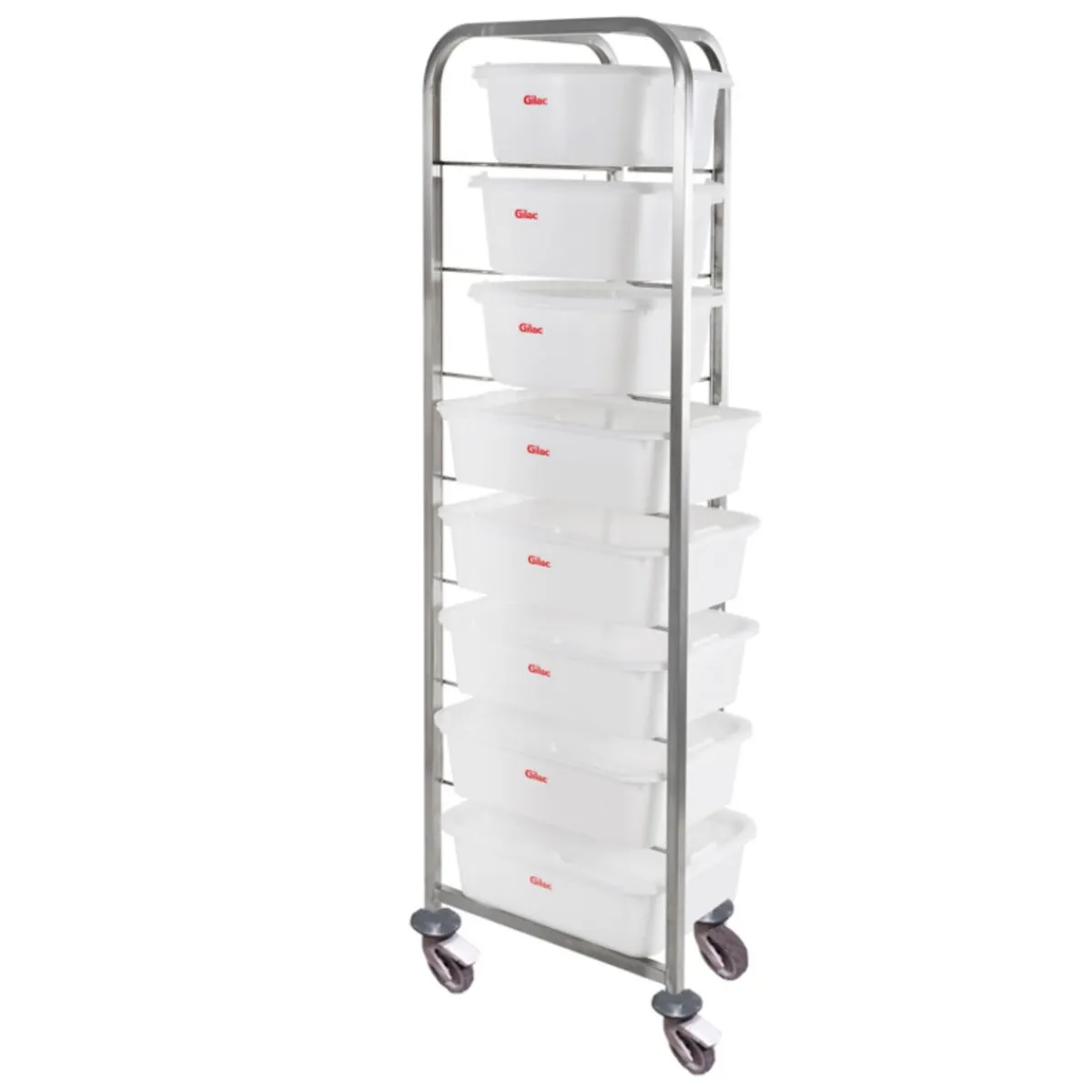 échelle boulangère 8 niveaux inox 59x40x180 cm plate_length 40 cm - GILAC Outlet