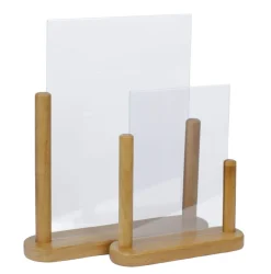 Chevalet de table rectangulaire marron 32x27,5 cm Classique - SECURIT Outlet
