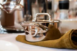 Cocotte avec couvercle cuivre inox Sans revêtement Avec couvercle Ø 9 cm 4,5 cm 0,3 L M'minis - MAUVIEL