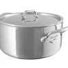 MAUVIEL Cocotte avec couvercle inox Ø 24 cm 14 cm 5,8 L M'urban 4 Best