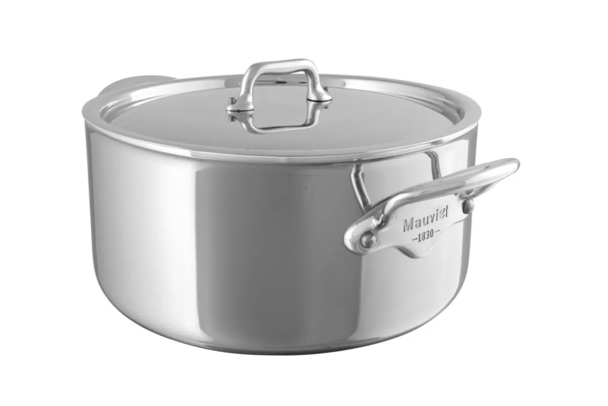 MAUVIEL Cocotte avec couvercle inox Ø 24 cm 14 cm 5,8 L M'urban 4 Best