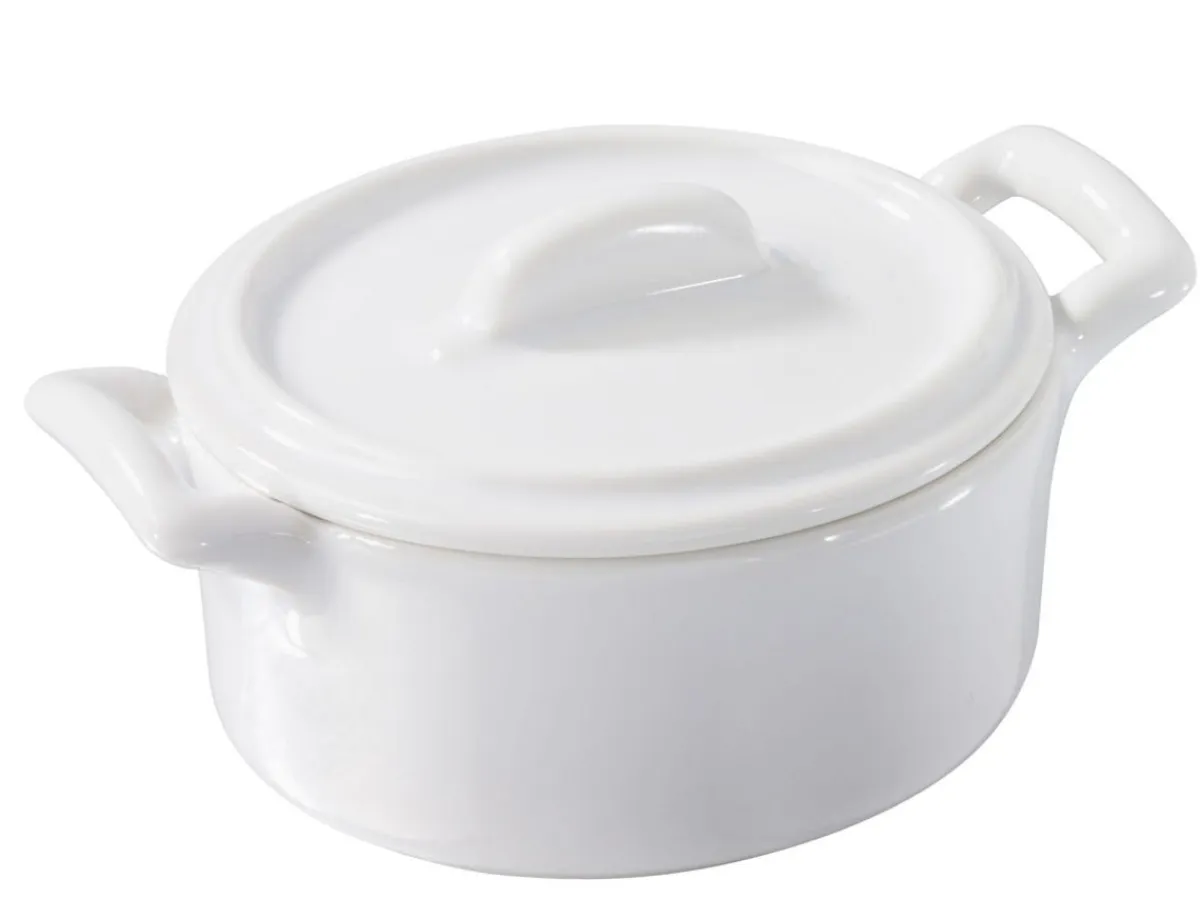 REVOL Cocotte avec couvercle ovale blanc porcelaine culinaire 7,5 cm Belle Cuisine New