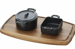 REVOL Cocotte avec couvercle ovale noir porcelaine culinaire 13,5x12,2 cm Belle Cuisine Online