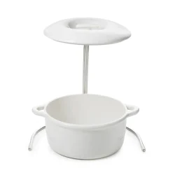 Cocotte avec couvercle pour induction rond Blanc albâtre porcelaine culinaire Ø 26 cm Bombance - REVOL Online