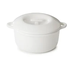 Cocotte avec couvercle pour induction rond Blanc albâtre porcelaine culinaire Ø 26 cm Bombance - REVOL Online