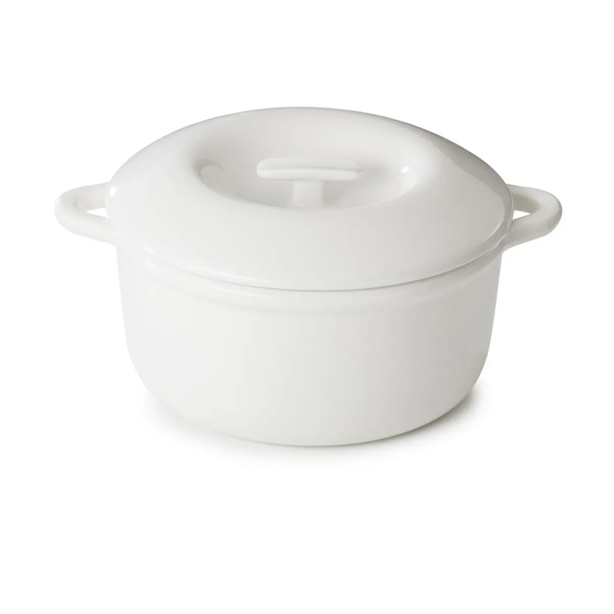Cocotte avec couvercle pour induction rond Blanc albâtre porcelaine culinaire Ø 26 cm Bombance - REVOL Online
