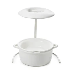 Cocotte avec couvercle pour induction rond Blanc albâtre porcelaine culinaire Ø 26 cm Bombance - REVOL Online