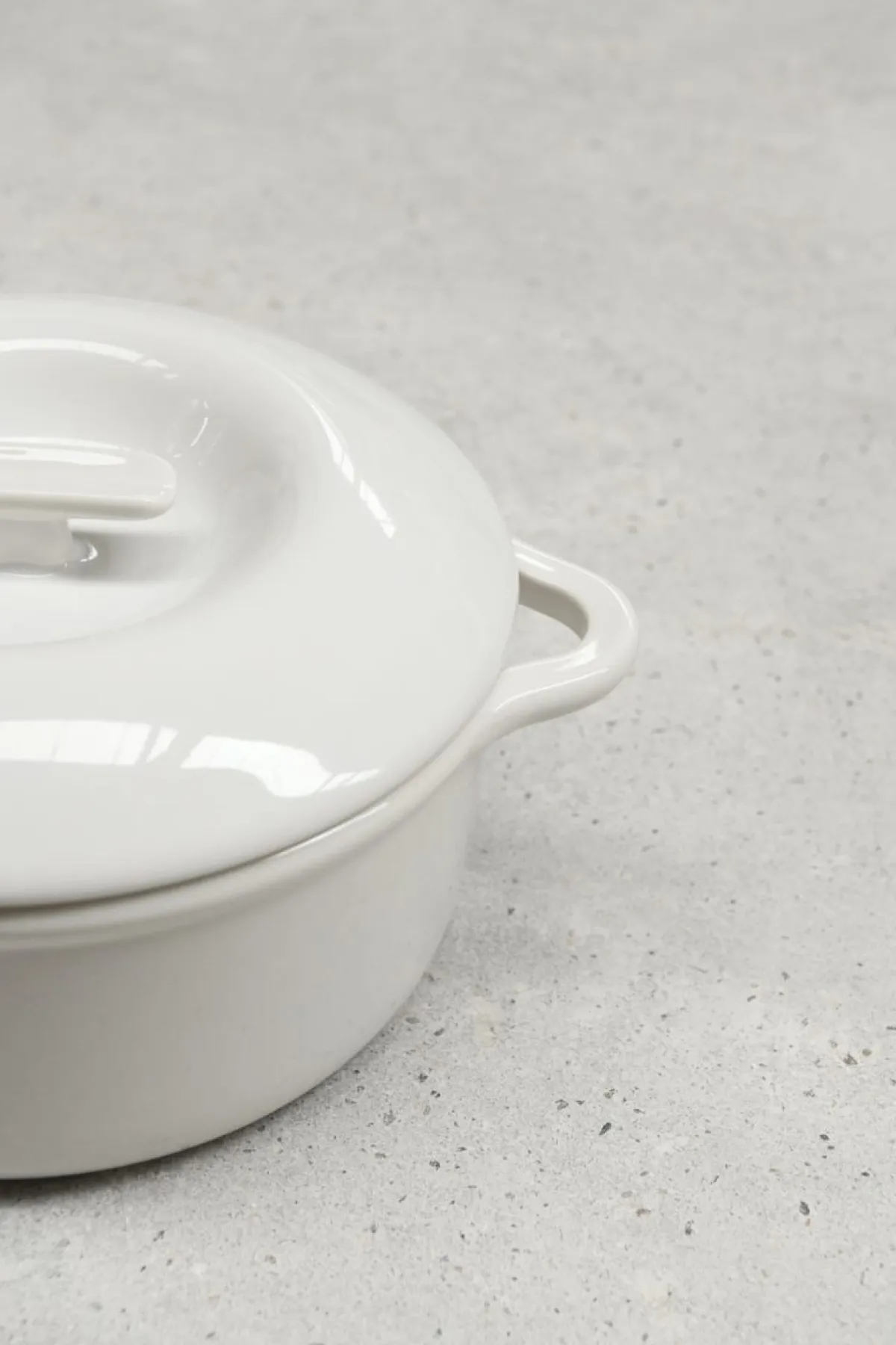 Cocotte avec couvercle pour induction rond Blanc albâtre porcelaine culinaire Ø 31 cm Bombance - REVOL Online