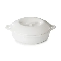 Cocotte avec couvercle pour induction rond Blanc albâtre porcelaine culinaire Ø 31 cm Bombance - REVOL Online