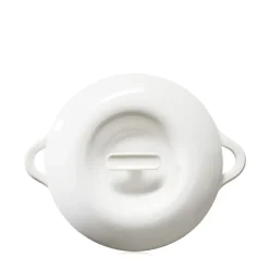 REVOL Cocotte avec couvercle pour induction rond Blanc albâtre porcelaine culinaire Ø 22 cm Bombance Clearance