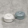 REVOL Cocotte avec couvercle pour induction rond Gris nuage porcelaine culinaire Ø 26 cm Bombance Discount