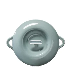 REVOL Cocotte avec couvercle pour induction rond Gris nuage porcelaine culinaire Ø 26 cm Bombance Discount