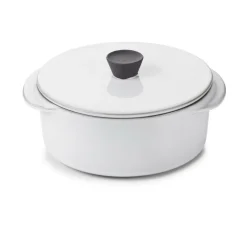 REVOL Cocotte avec couvercle rond blanc porcelaine culinaire Ø 12 cm Caractère Hot