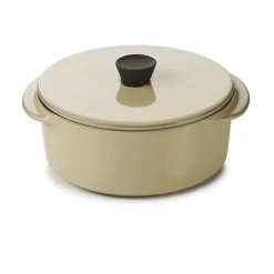 Cocotte avec couvercle rond beige porcelaine culinaire Ø 12 cm  Caractère - REVOL Clearance
