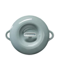 Cocotte avec couvercle rond Gris nuage porcelaine culinaire Ø 22 cm Bombance - REVOL Outlet