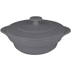 RAK Cocotte avec couvercle rond gris porcelaine vitrifiée Ø 16 cm Chefs Fusion Outlet