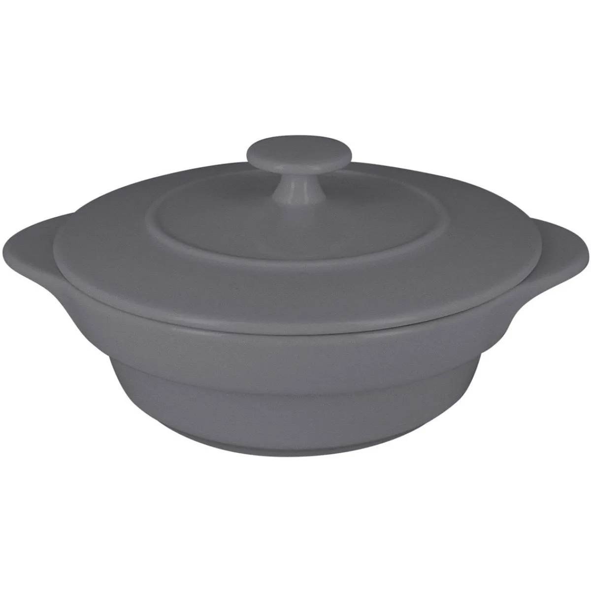 RAK Cocotte avec couvercle rond gris porcelaine vitrifiée Ø 16 cm Chefs Fusion Outlet