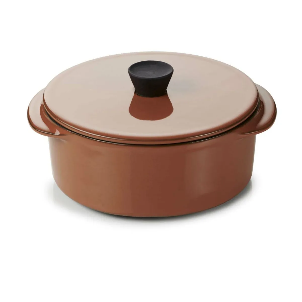 Cocotte avec couvercle rond rouge porcelaine culinaire Ø 12 cm Caractère - REVOL New