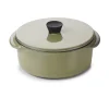 Cocotte avec couvercle rond vert porcelaine culinaire Ø 12 cm  Caractère - REVOL Sale