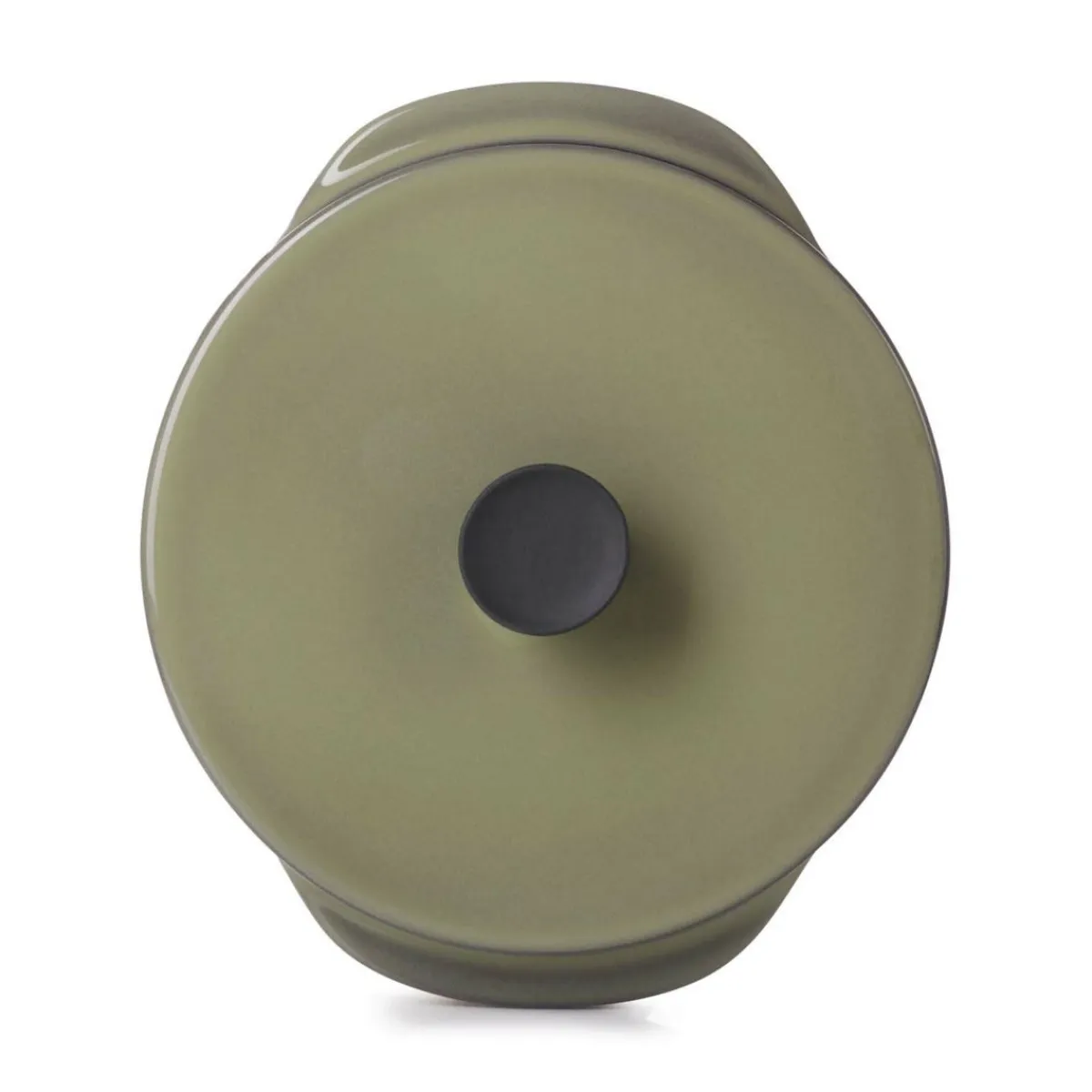 Cocotte avec couvercle rond vert porcelaine culinaire Ø 12 cm Caractère - REVOL Sale