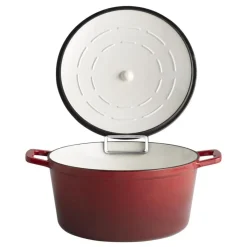 Cocotte fonte d'acier inox Sans revêtement Avec couvercle 28x28x13 cm 6 L 5 Stars - APS Best
