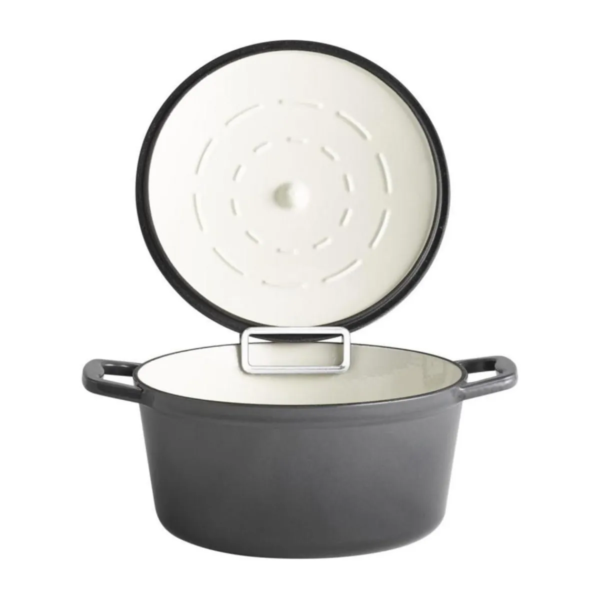 APS Cocotte fonte d'acier inox Sans revêtement Avec couvercle 25x25x11,5 cm 4 L 5 Stars Sale