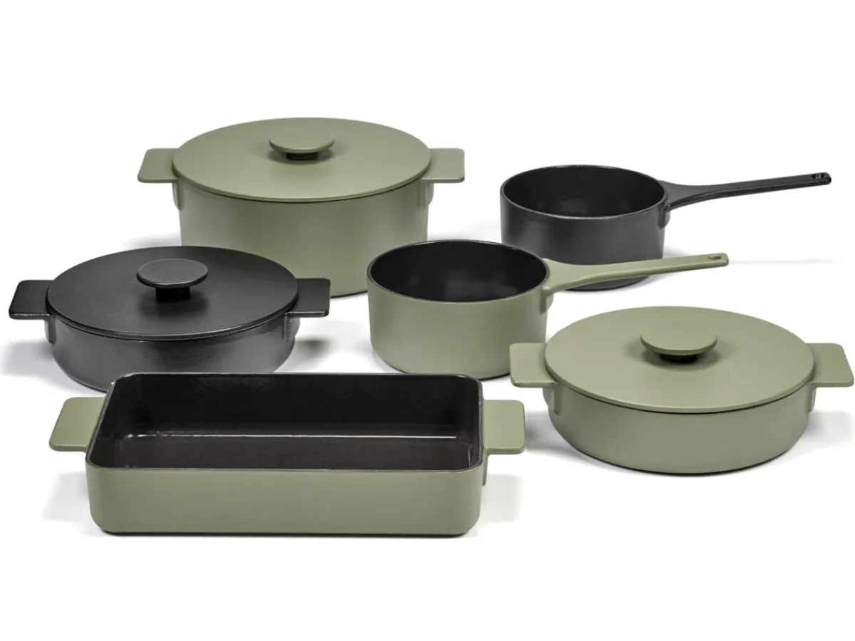 SERAX Cocotte fonte d'acier Sans revêtement Avec couvercle Ø 20 cm 12 cm 200 cl Surface Best