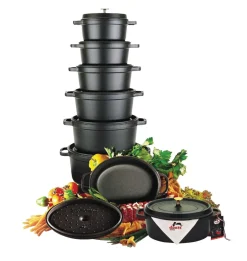 Cocotte fonte d'acier Sans revêtement Avec couvercle 33x26x17,3 cm 6,7 L - STAUB Best