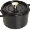 STAUB Cocotte fonte d'acier Sans revêtement Avec couvercle Ø 14 cm 11,6 cm 0,8 L (3 pièces) Sale