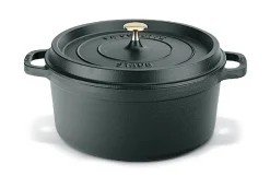 Cocotte fonte d'acier Sans revêtement Avec couvercle Ø 26 cm 16,7 cm 5,25 L - STAUB Hot