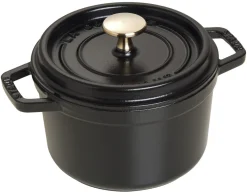 STAUB Cocotte fonte d'acier Sans revêtement Avec couvercle Ø 14 cm 11,6 cm 0,8 L Outlet