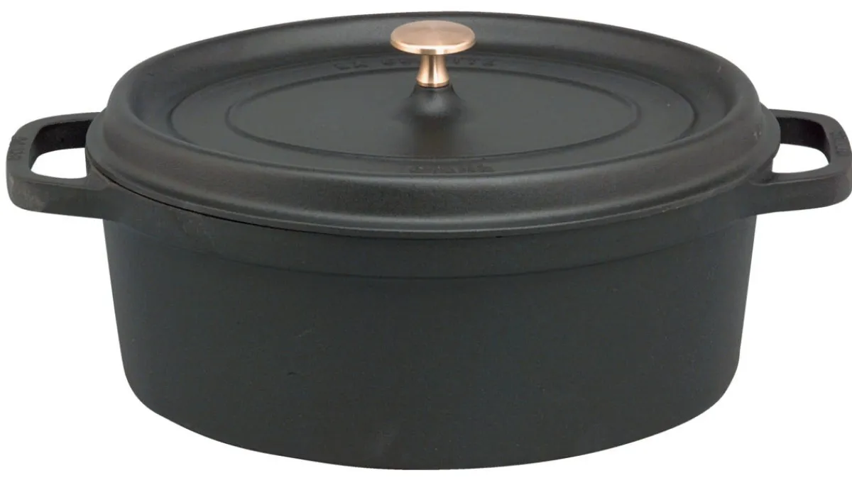 STAUB Cocotte fonte d'acier Sans revêtement Avec couvercle 29x22,5x15,5 cm 4,2 L Hot