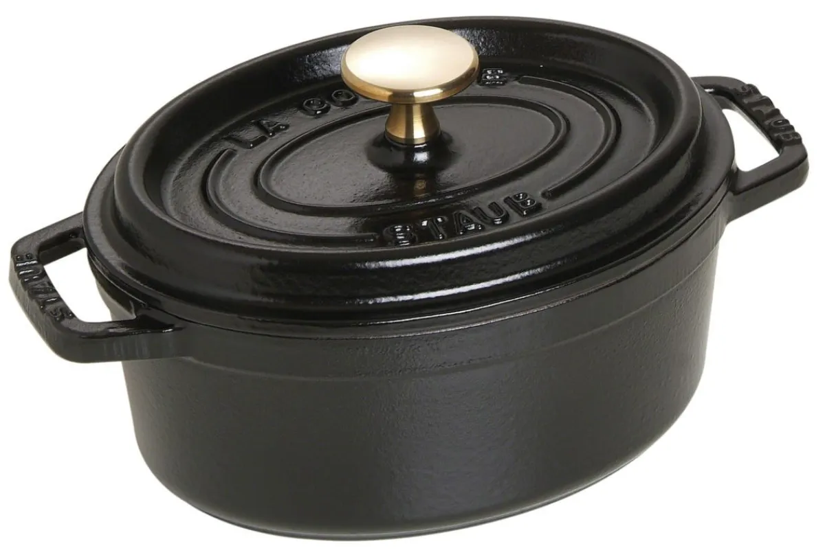 STAUB Cocotte fonte d'acier Sans revêtement Avec couvercle 17x14,8x11,6 cm 1 L Clearance