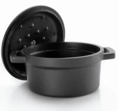 Cocotte fonte d'aluminium Revêtement anti-adhésif Avec couvercle Ø 14 cm 7,5 cm 0,9 L - LACOR Hot