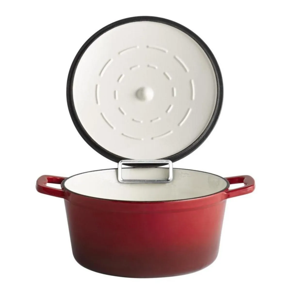 Cocotte fonte émaillée inox Sans revêtement Avec couvercle 25x25x11,5 cm 4 L 5 Stars - APS Sale